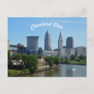 Cleveland, Ohio River Skyline Postcard (Curve) Postkarte