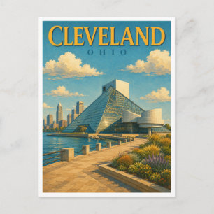 Cleveland Ohio Rock Hall GeoSaga Postkarte