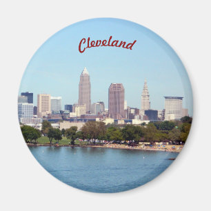 Cleveland, Ohio Round Magnet