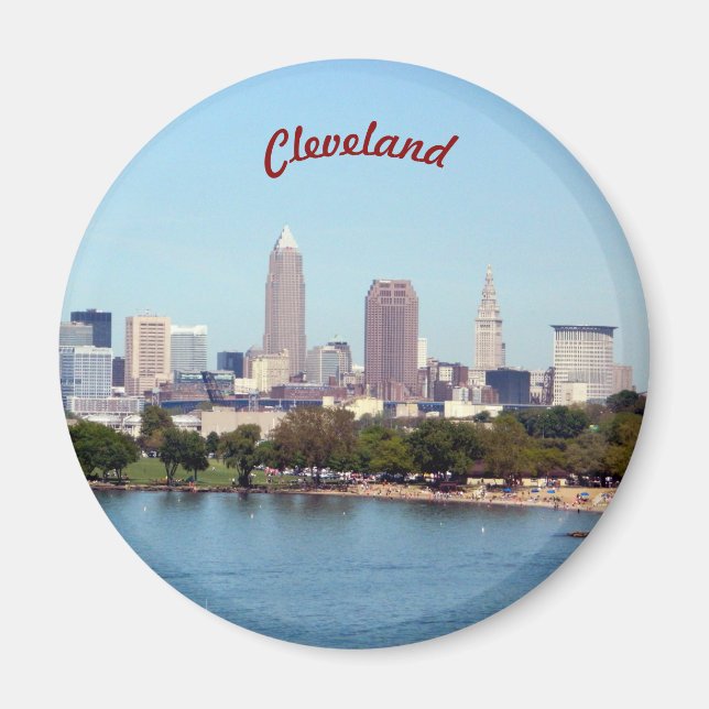 Cleveland, Ohio Round Magnet (Vorne)