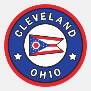 Cleveland Ohio Runder Aufkleber