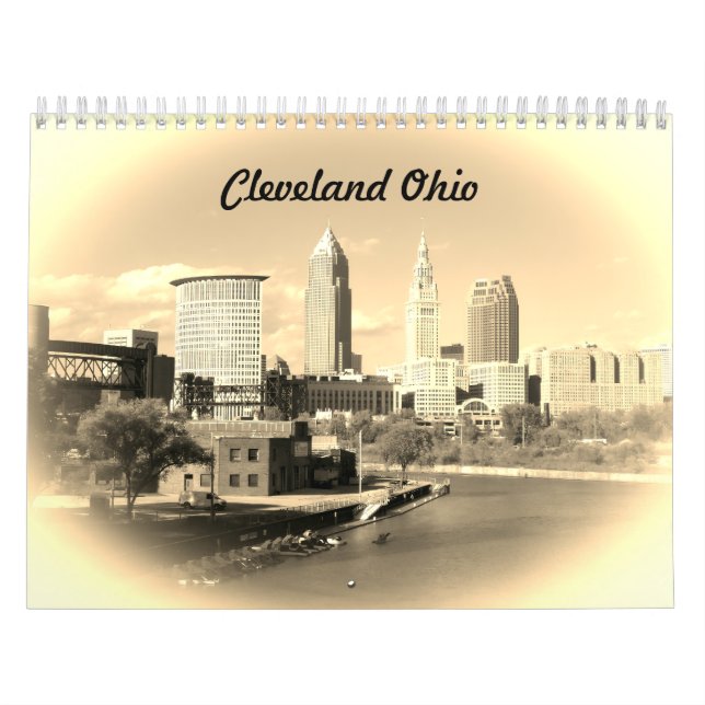 Cleveland Ohio Sepia-Kalender Kalender (Titelbild)