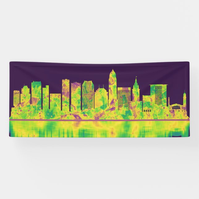 Cleveland Ohio Skyline Banner (Horizontal)