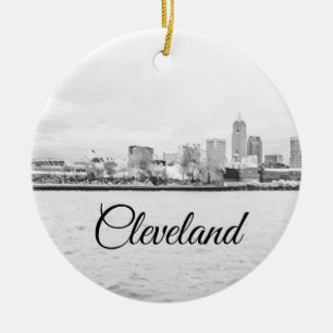 Cleveland Ohio Skyline Keramik Ornament