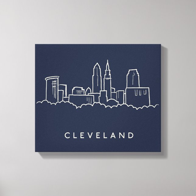 Cleveland Ohio Skyline Leinwanddruck (Vorderseite)