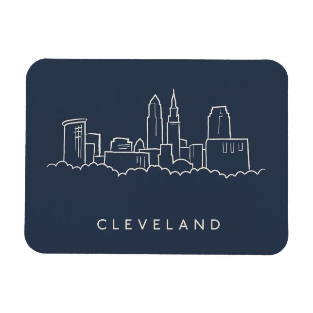 Cleveland Ohio Skyline Magnet (Horizontal)