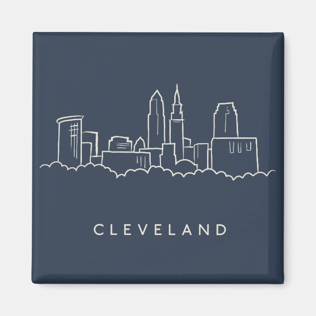 Cleveland Ohio Skyline Magnet (Vorne)