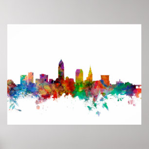 Cleveland Ohio Skyline Poster