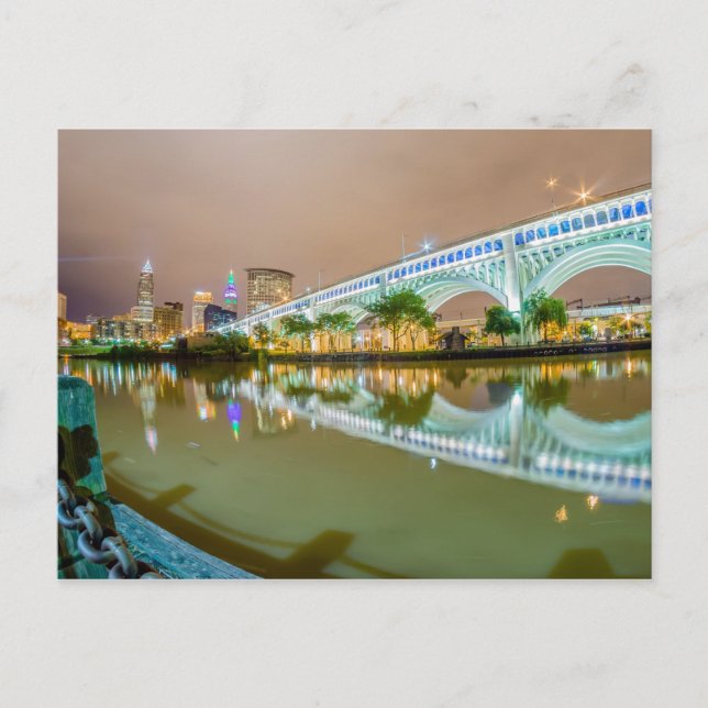 cleveland ohio skyline postkarte (Vorderseite)