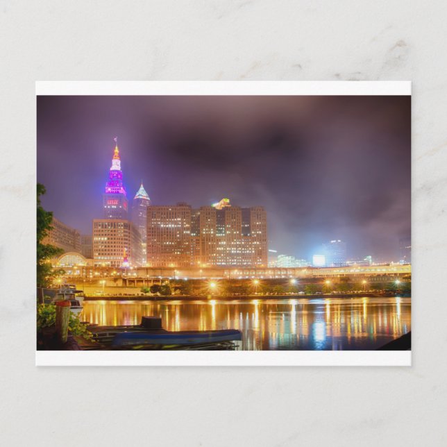 cleveland ohio skyline postkarte (Vorderseite)