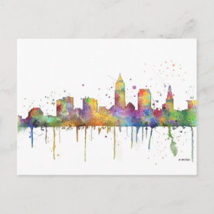 CLEVELAND, OHIO SKYLINE POSTKARTE