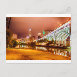 cleveland ohio skyline postkarte
