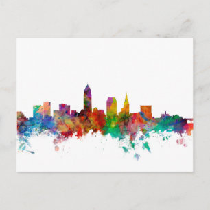 Cleveland Ohio Skyline Postkarte