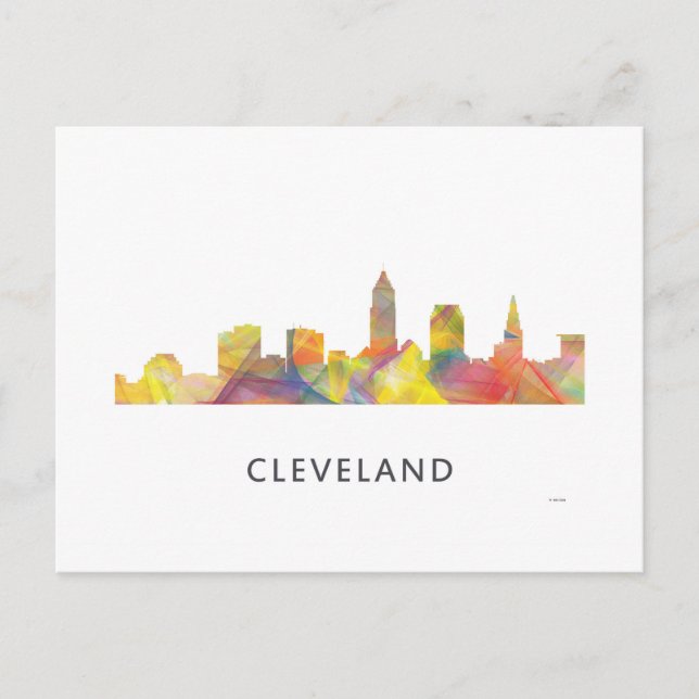 CLEVELAND, OHIO SKYLINE WB1 - POSTKARTE (Vorderseite)
