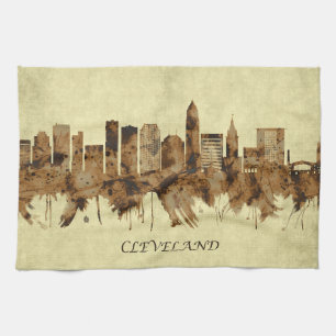 Cleveland Ohio Stadtbild Geschirrtuch