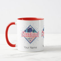 Cleveland Ohio United Staaten Skyline Vintag USA