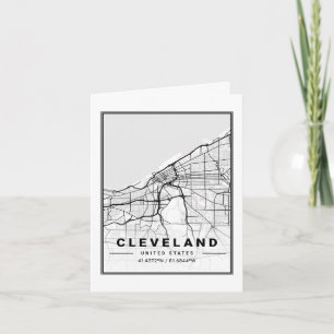 Cleveland Ohio USA Travel City Map Karte