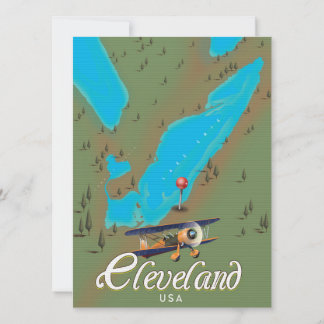 Cleveland, Ohio vintage Travel Poster Print Art