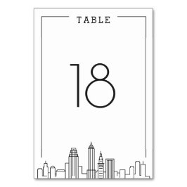 Cleveland, Ohio Wedding | Tischnummer