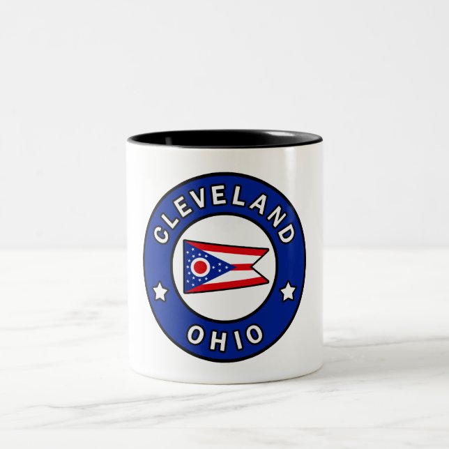 Cleveland Ohio Zweifarbige Tasse (Mittel)
