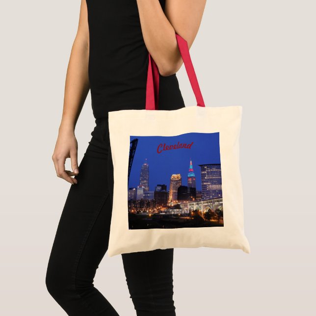 Cleveland Riverview Night Tote Bag Tragetasche (Vorderseite (Produkt))