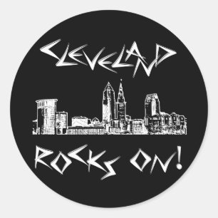 Cleveland Rocks! Runder Aufkleber