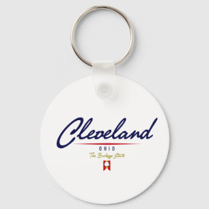Cleveland Script Schlüsselanhänger