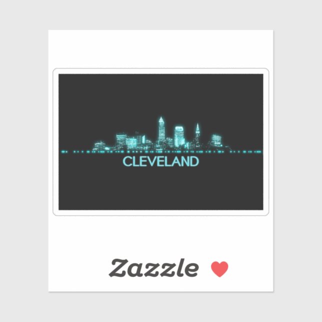 Cleveland Skyline Aufkleber (Blatt)