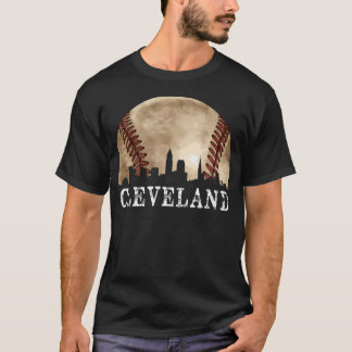 Cleveland Skyline City Vintag Baseball Lover T-Shirt