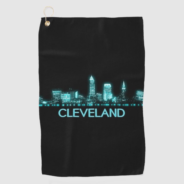 Cleveland Skyline Golfhandtuch (Vorderseite)