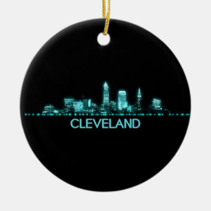 Cleveland Skyline Keramik Ornament
