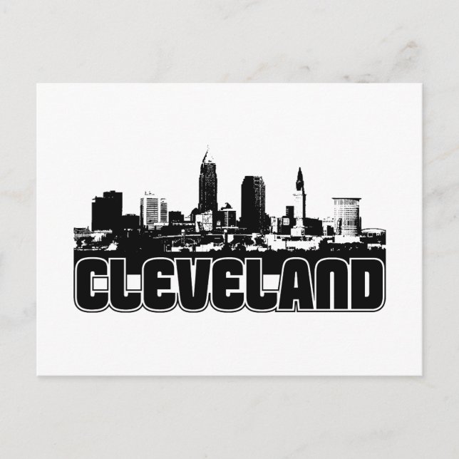 Cleveland Skyline Postkarte (Vorderseite)