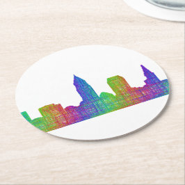 Cleveland-Skyline Runder Pappuntersetzer