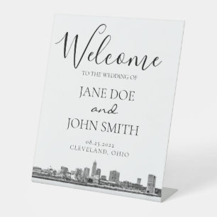 Cleveland Skyline Sockelschild