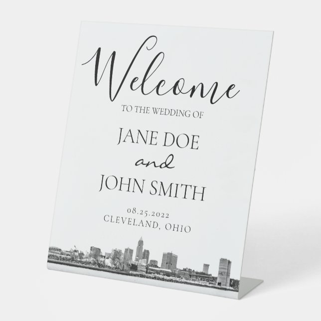 Cleveland Skyline Sockelschild (Vorderseite)