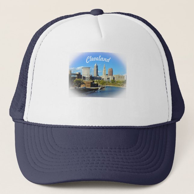Cleveland Skyline Trucker Hat Truckerkappe (Vorderseite)