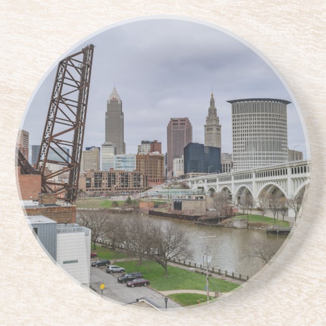 Cleveland-Skyline Untersetzer (Vorne)
