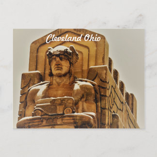 Cleveland Snow Statue Postkarte