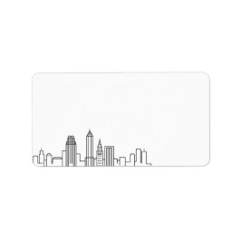 Cleveland Stylized Skyline Blank Label Adressaufkleber