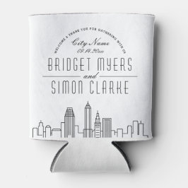 Cleveland Stylized Skyline | Wedding Can Cooler Dosenkühler
