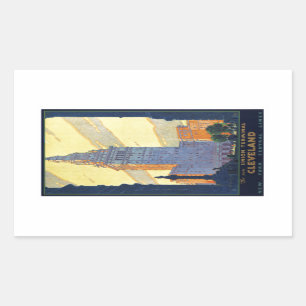 Cleveland The New Union Terminal Vintage Rechteckiger Aufkleber
