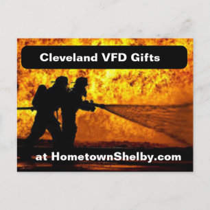 Cleveland Volunteer Fire Department Postcard Postkarte