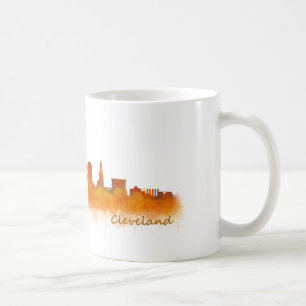 cleveland watercolor City US skyline Tasse
