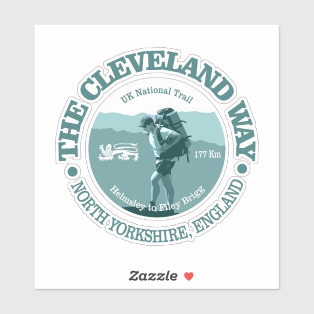 Cleveland Way Aufkleber (Blatt)
