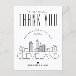 Cleveland Wedding | Danke, dass du gekommen bist! Postkarte