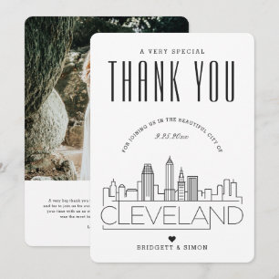 Cleveland Wedding Vielen Dank + Foto-Karte Karte