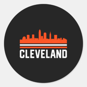 Cleveland Zuhause Skyline Runder Aufkleber