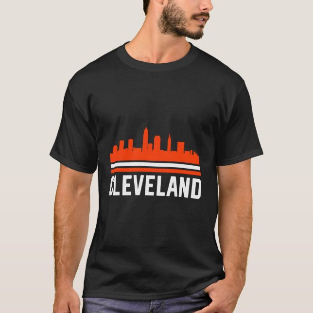 Cleveland Zuhause Skyline T-Shirt (Vorderseite)