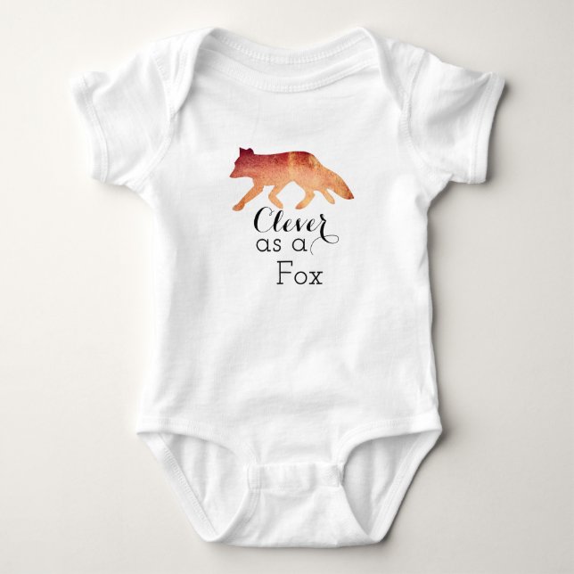 Clever als Fox-Typografie Baby Strampler (Vorderseite)
