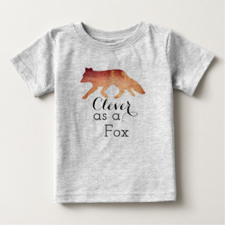 Clever als Fox-Typografie Baby T-shirt